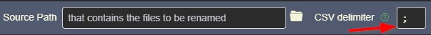 CSV Delimiter